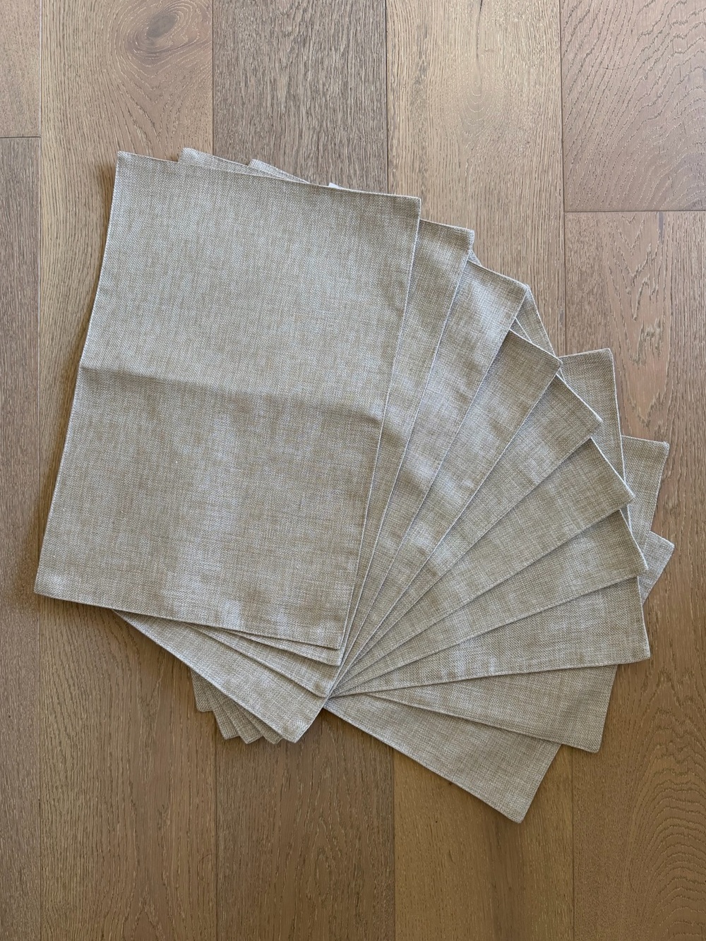 Pier 1 Woven Sheen Champagne Gold Placemats - Set of 10